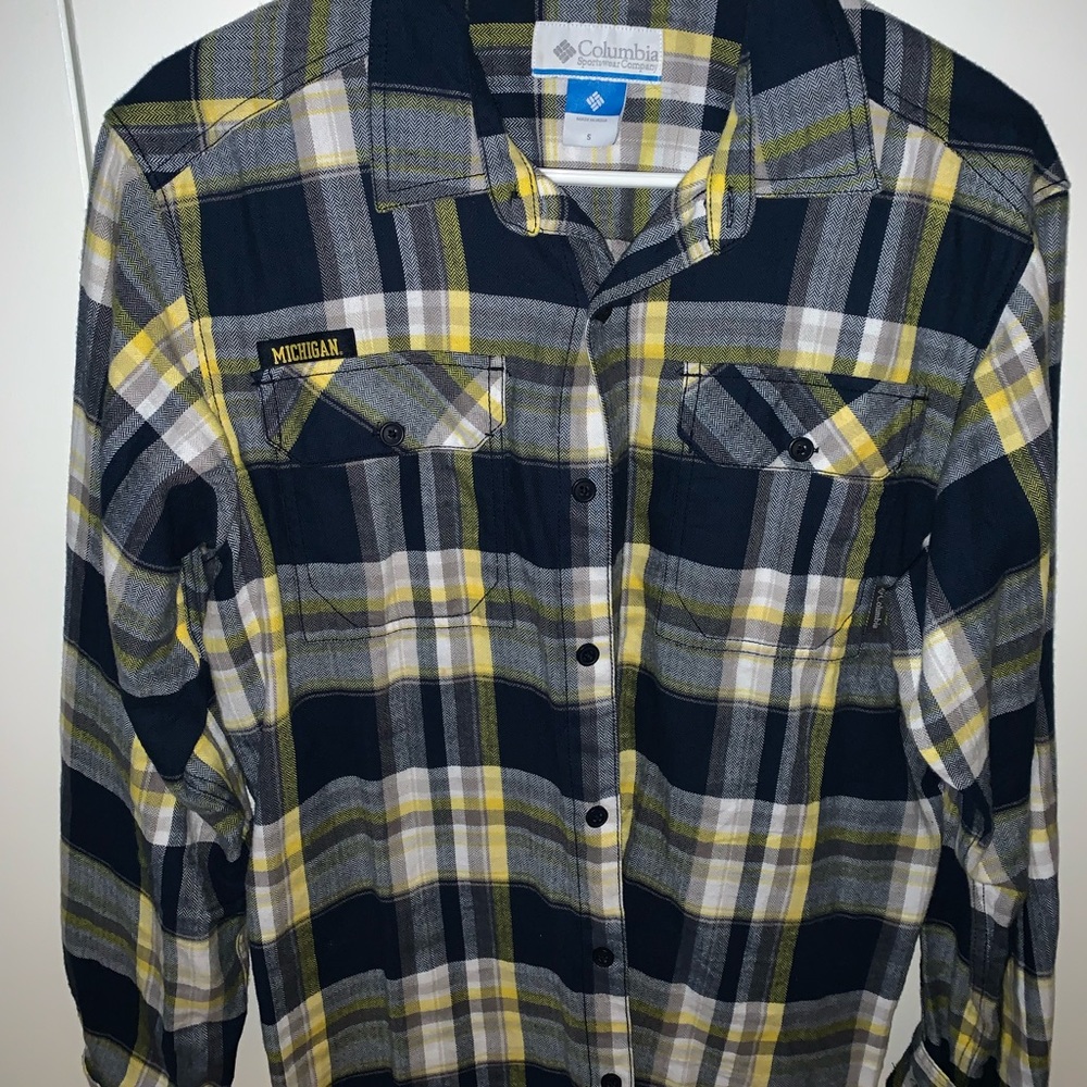 Maize and Blue Columbia Flannel